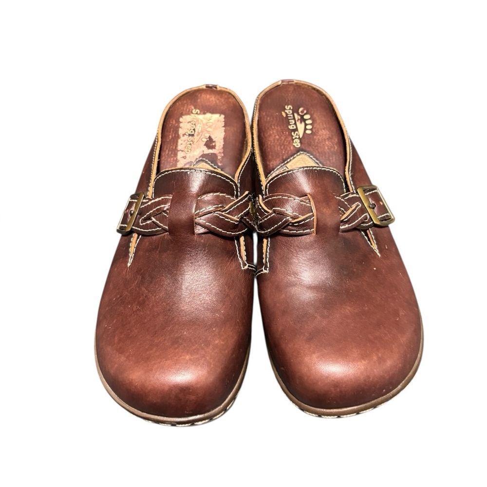 Spring Step leather clogs slip ons